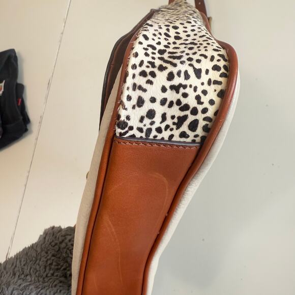 FOSSIL MEMOIR LEATHER & CALF HAIR SLIM SMALL TURNLOCK CROSSBODY PURSE - Picture 15 of 15